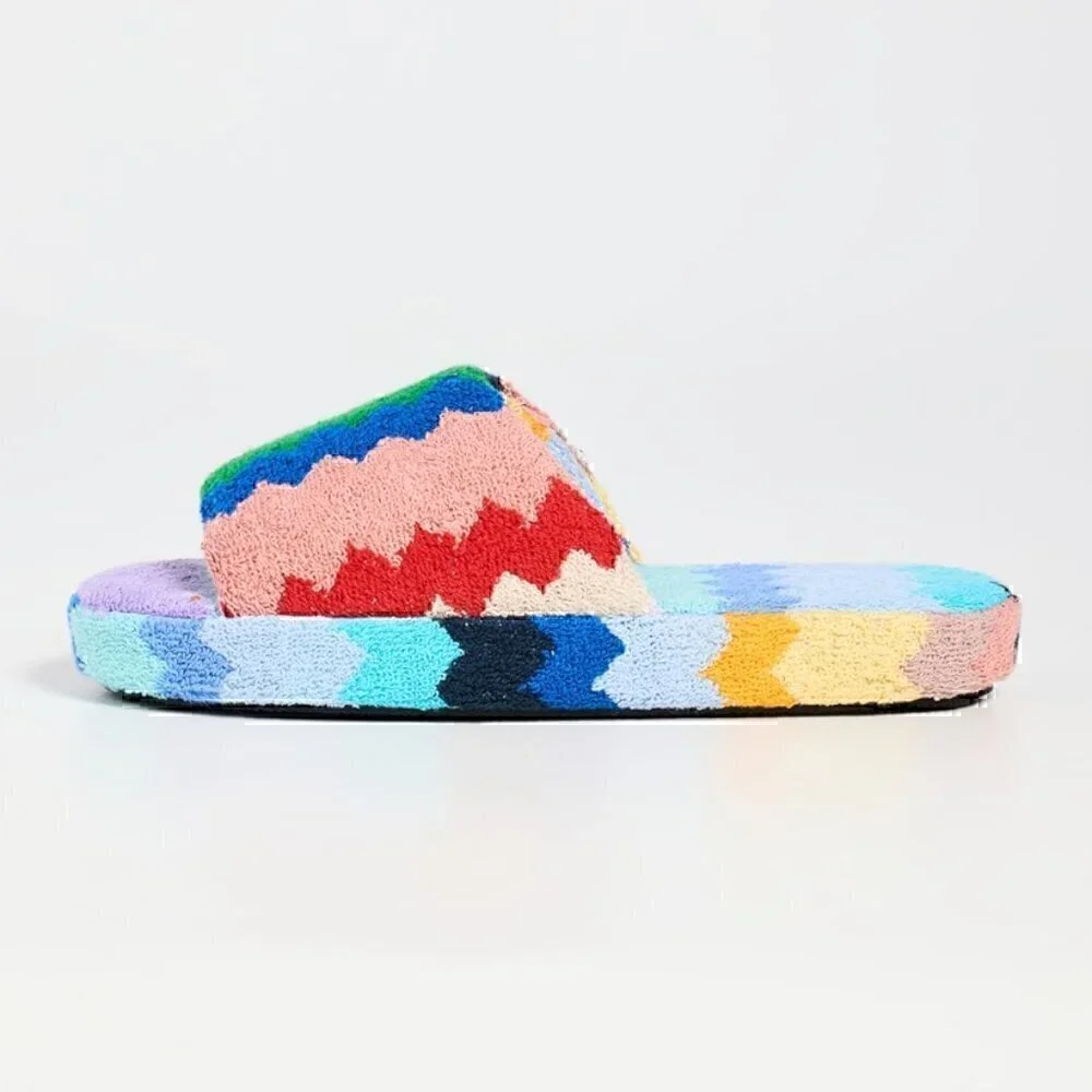 NWT! Missoni Cecil Open Slippers Terry Cloth Size XL - Picture 2 of 14